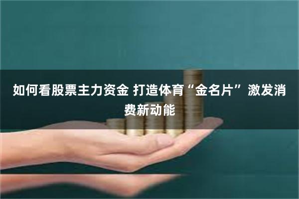 如何看股票主力资金 打造体育“金名片” 激发消费新动能